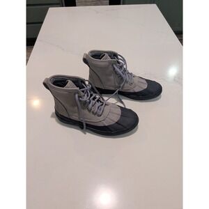 LL Bean Bar Harbor Duck Boots Gray Leather 517497 Womens Size 6M, NEW